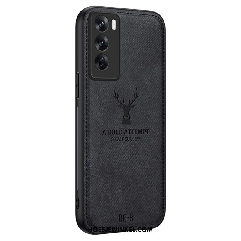 Hoesje Voor Oppo Reno 12 5g Stoftextuur Hertenpatroon