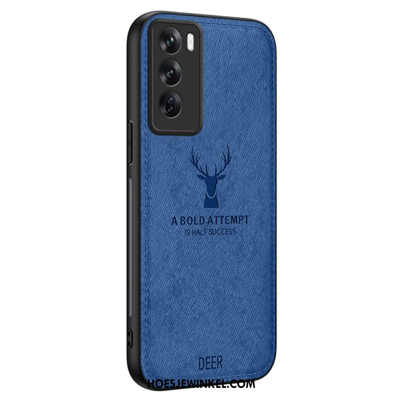 Hoesje Voor Oppo Reno 12 5g Stoftextuur Hertenpatroon