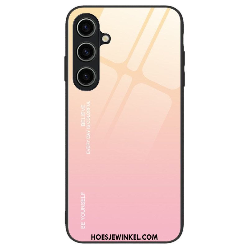 Hoesje Voor Samsung Galaxy A55 5g Wees Jezelf Gehard Glas