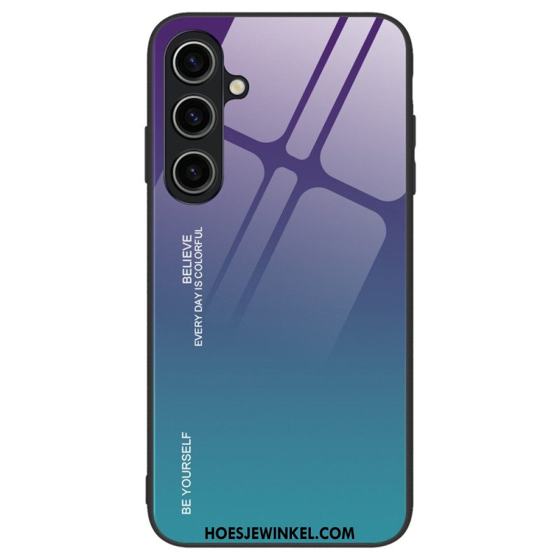 Hoesje Voor Samsung Galaxy A55 5g Wees Jezelf Gehard Glas