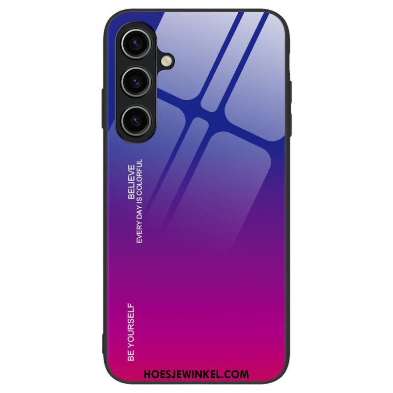 Hoesje Voor Samsung Galaxy A55 5g Wees Jezelf Gehard Glas