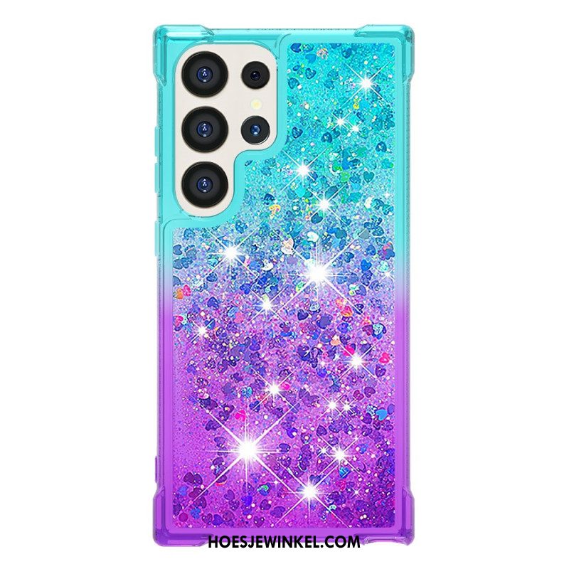 Hoesje Voor Samsung Galaxy S24 Ultra 5g Vloeibare Glitters