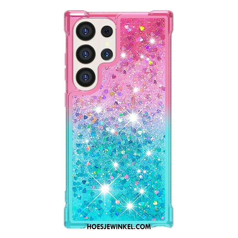 Hoesje Voor Samsung Galaxy S24 Ultra 5g Vloeibare Glitters