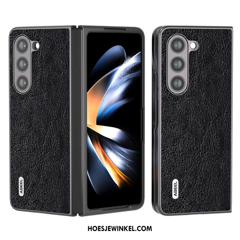 Hoesje Voor Samsung Galaxy Z Fold 5 Litchi Kunstleer Abeel