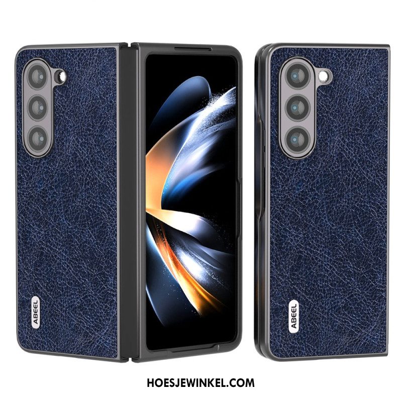 Hoesje Voor Samsung Galaxy Z Fold 5 Litchi Kunstleer Abeel