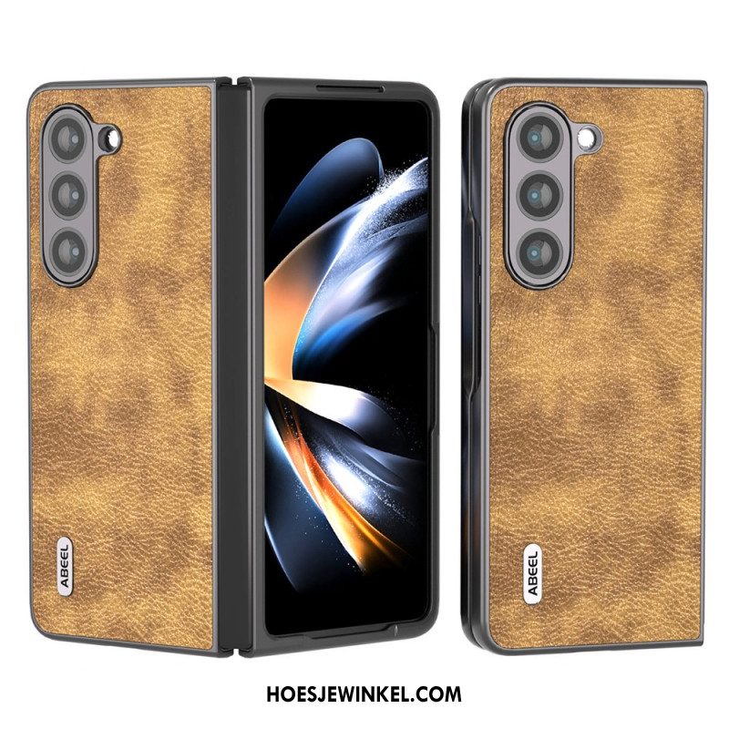 Hoesje Voor Samsung Galaxy Z Fold 5 Litchi Kunstleer Abeel