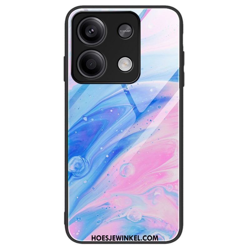 Hoesje Voor Xiaomi Redmi Note 13 5g Gehard Glas Met Marmerpatroon