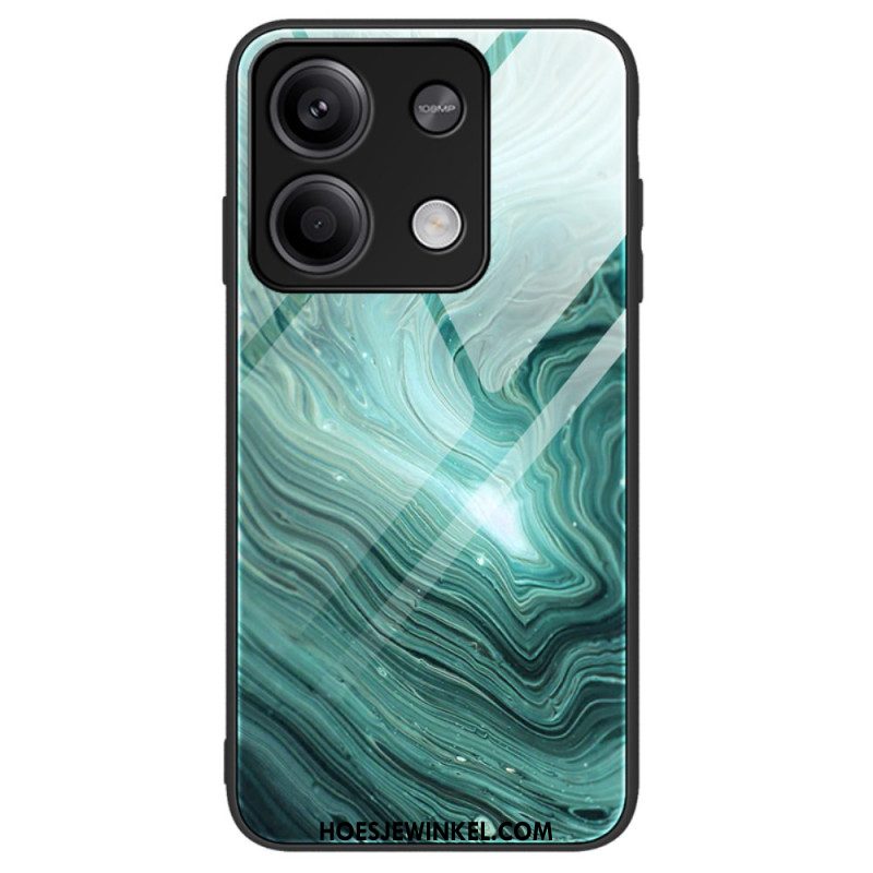 Hoesje Voor Xiaomi Redmi Note 13 5g Gehard Glas Met Marmerpatroon