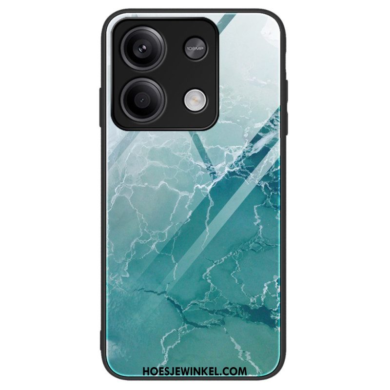 Hoesje Voor Xiaomi Redmi Note 13 5g Gehard Glas Met Marmerpatroon