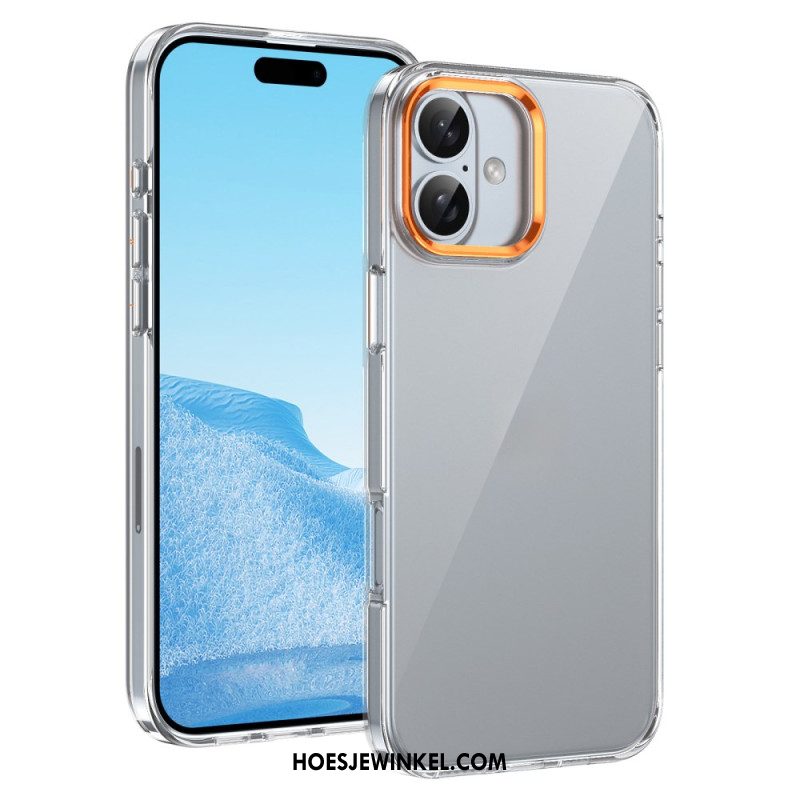 Hoesje Voor iPhone 16 Plus Cameraframe Van Aluminiumlegering