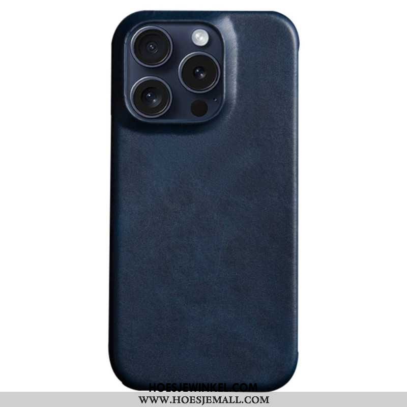 Hoesje Voor iPhone 16 Pro Ledereffect