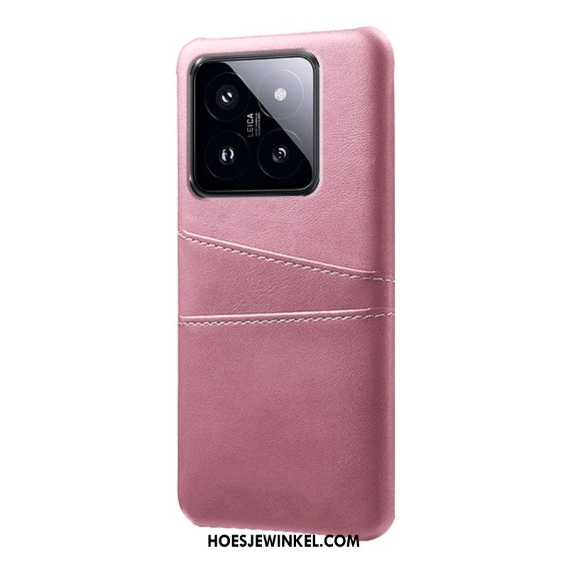 Hoesje Xiaomi 14 Pro Kaarthouder Met Leereffect