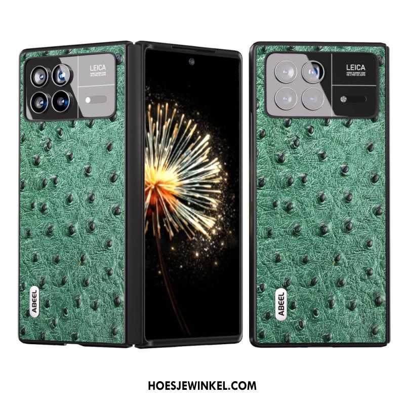 Hoesje Xiaomi Mix Fold 3 Struisvogeltextuur Abeel