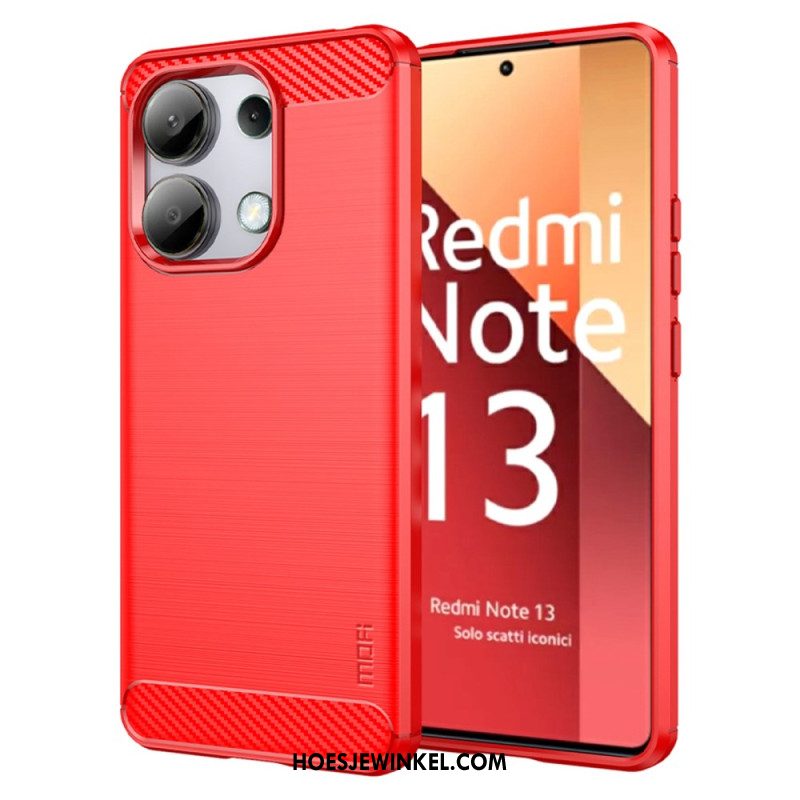 Hoesje Xiaomi Redmi Note 13 4g Mofi Geborstelde Koolstofvezel