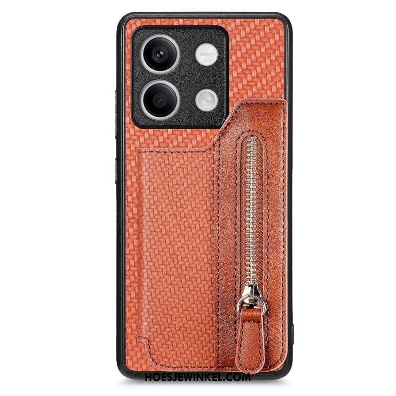 Hoesje Xiaomi Redmi Note 13 4g Portemonnee Van Koolstofvezel