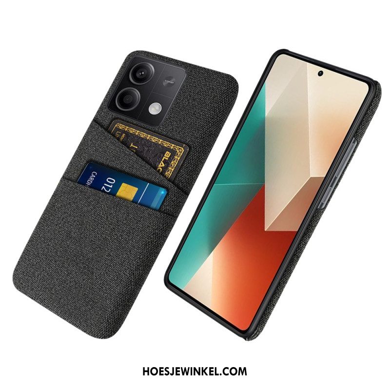 Hoesje Xiaomi Redmi Note 13 5g Dubbele Kaarthouder Van Stof