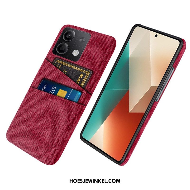 Hoesje Xiaomi Redmi Note 13 5g Dubbele Kaarthouder Van Stof