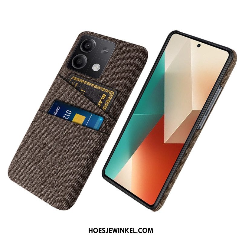 Hoesje Xiaomi Redmi Note 13 5g Dubbele Kaarthouder Van Stof