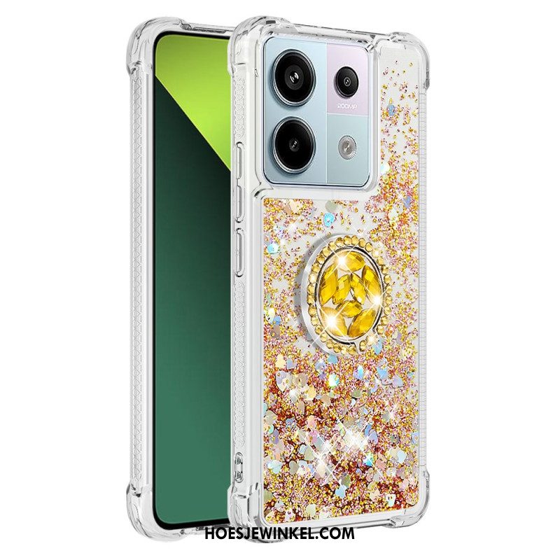 Hoesje Xiaomi Redmi Note 13 Pro 5g Glitterringhouder Bescherming Hoesje