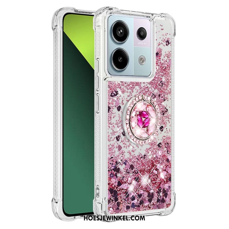 Hoesje Xiaomi Redmi Note 13 Pro 5g Glitterringhouder Bescherming Hoesje