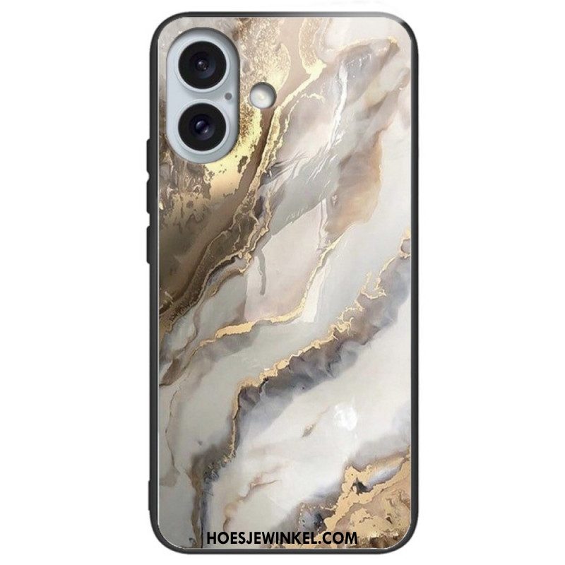 Hoesje iPhone 16 Plus Patroon Van Gehard Glas