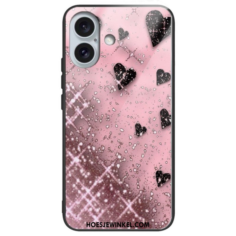 Hoesje iPhone 16 Plus Patroon Van Gehard Glas