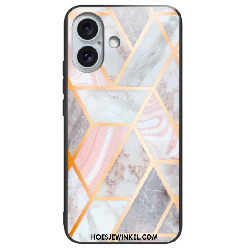 Hoesje iPhone 16 Plus Patroon Van Gehard Glas