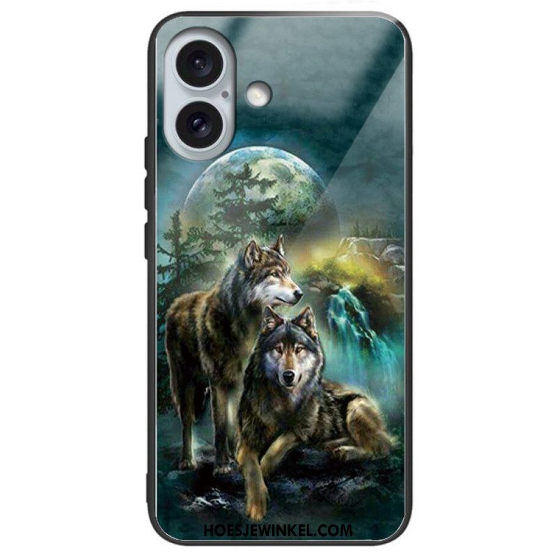 Hoesje iPhone 16 Plus Patroon Van Gehard Glas