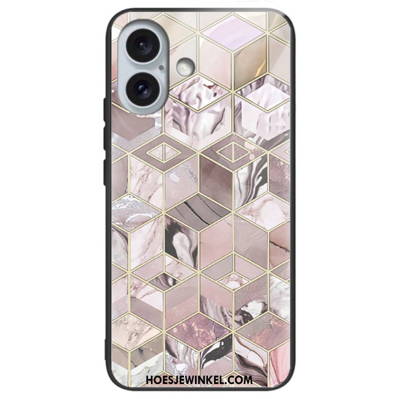 Hoesje iPhone 16 Plus Patroon Van Gehard Glas