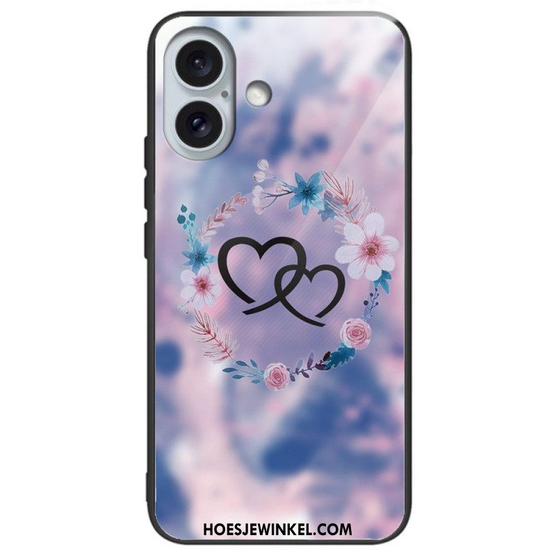 Hoesje iPhone 16 Plus Patroon Van Gehard Glas