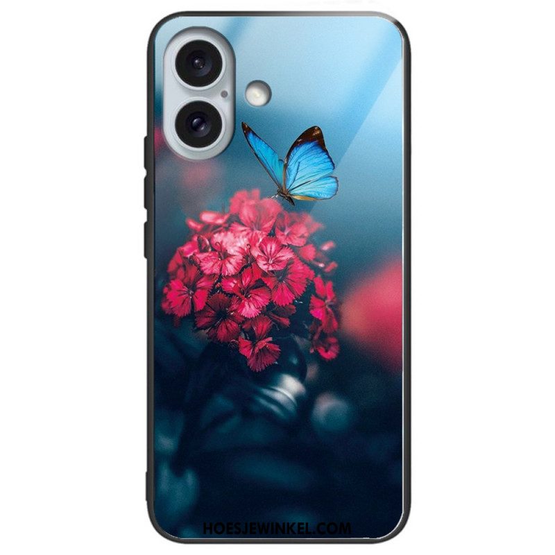 Hoesje iPhone 16 Plus Patroon Van Gehard Glas