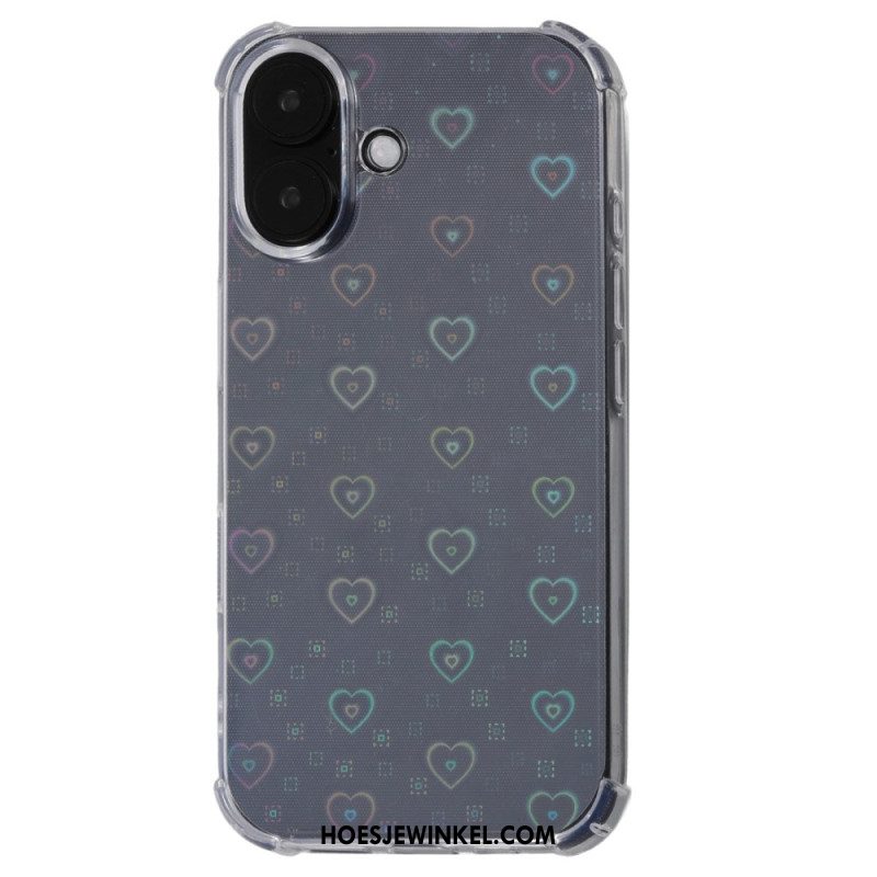 Hoesje iPhone 16 Plus Verwijderbaar Glanzend Papier