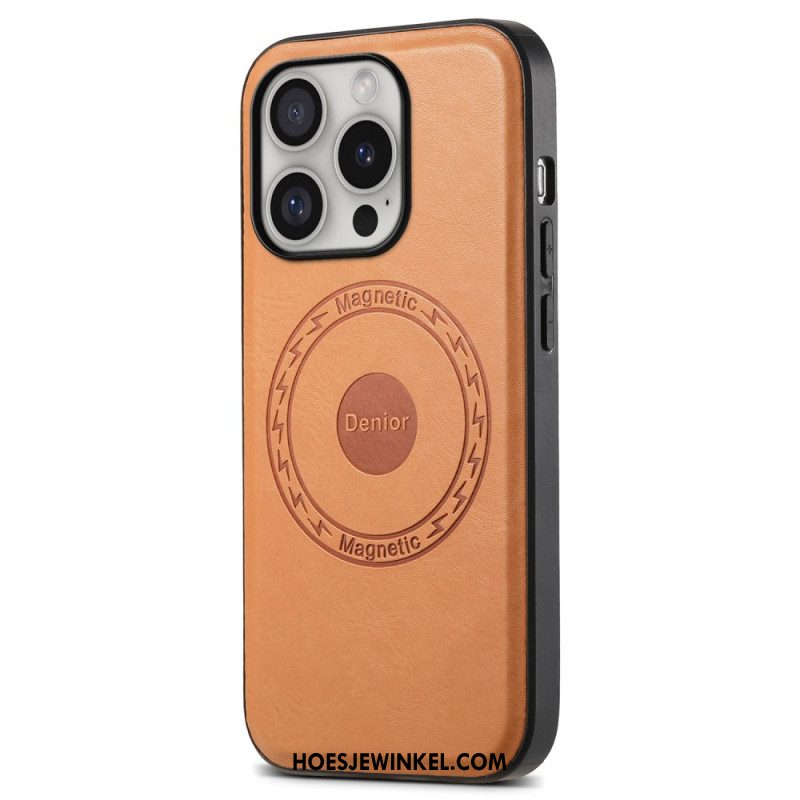 Hoesje iPhone 16 Pro Max Denior Magnetisch Imitatieleer