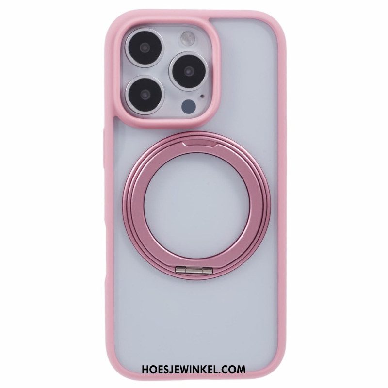 Hoesje iPhone 16 Pro Transparant Met Rotatieondersteuning Bescherming Hoesje