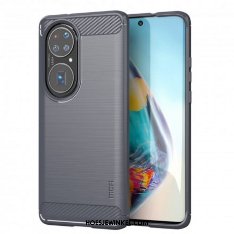 Hoesje voor Huawei P50 Pro Mofi Geborsteld Koolstofvezel