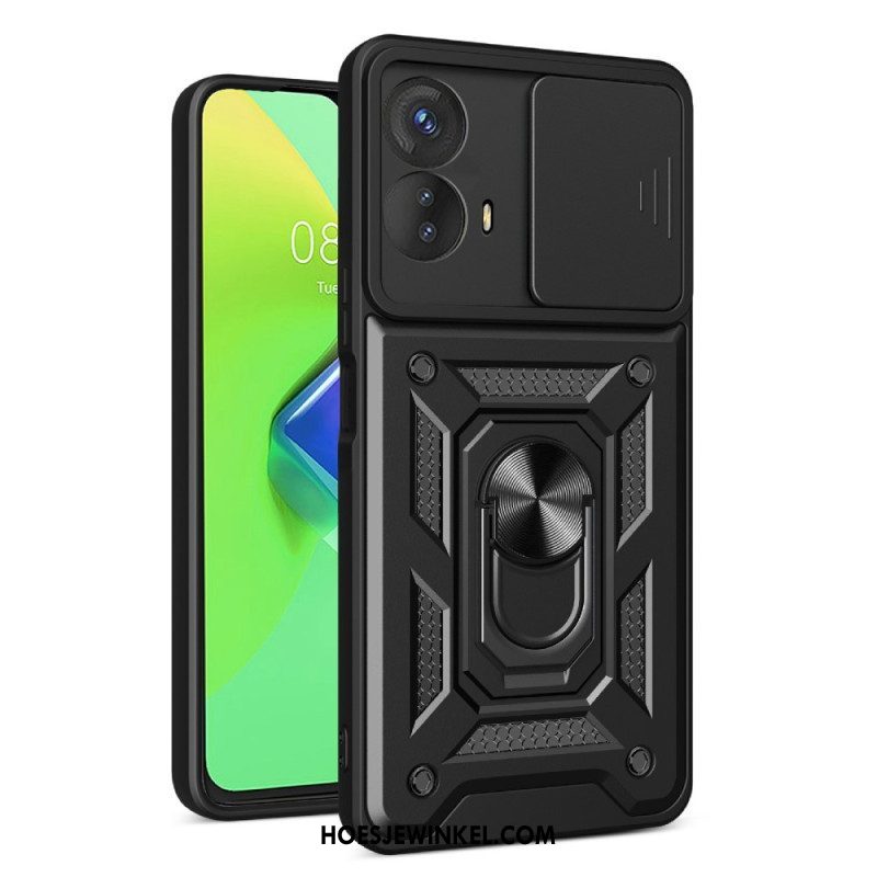 Hoesje voor Moto G73 5G Ringsteun En Lensbeschermer