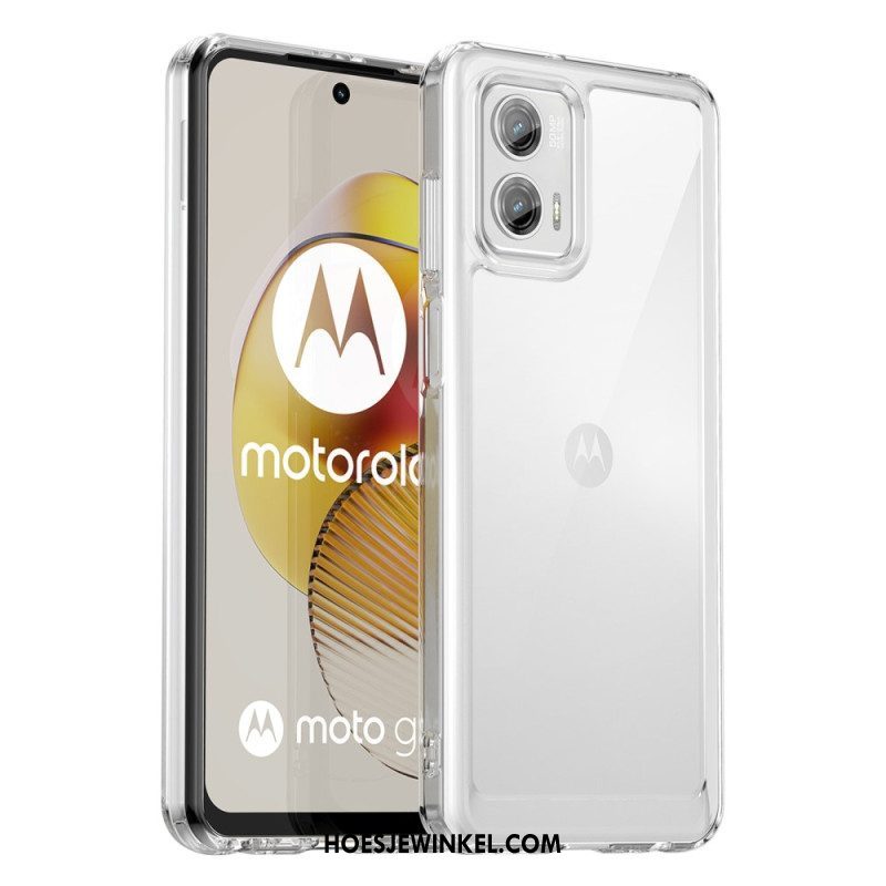 Hoesje voor Moto G73 5G Transparante Hybride