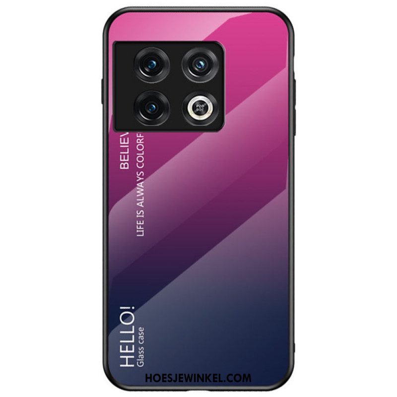 Hoesje voor OnePlus 10 Pro 5G Gehard Glas Hallo