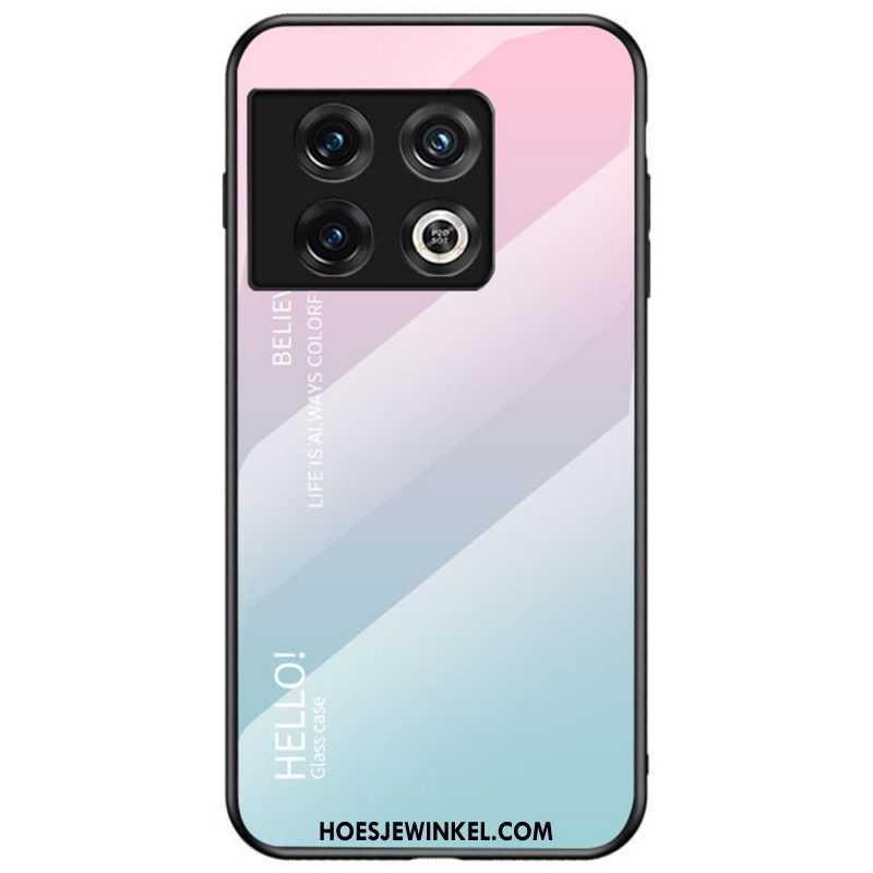 Hoesje voor OnePlus 10 Pro 5G Gehard Glas Hallo