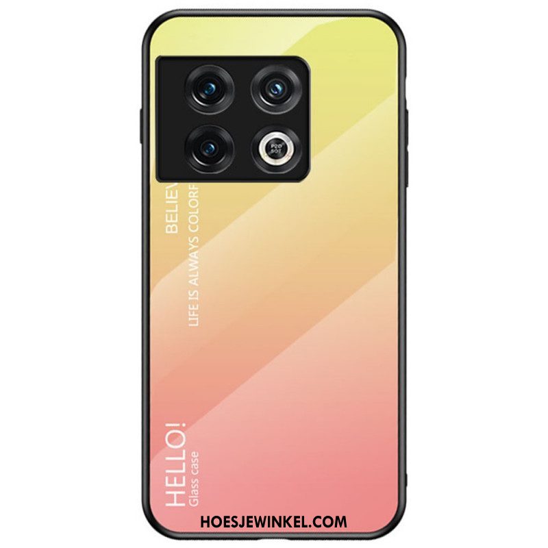 Hoesje voor OnePlus 10 Pro 5G Gehard Glas Hallo