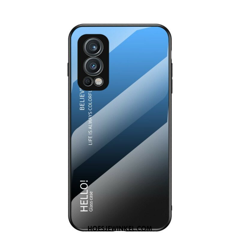 Hoesje voor OnePlus Nord 2 5G Gehard Glas Hallo