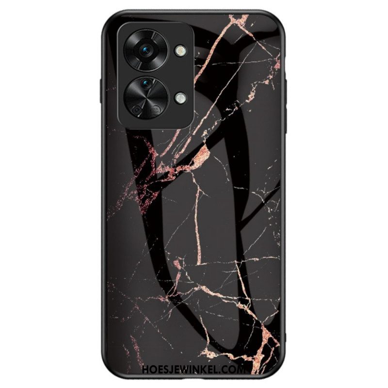 Hoesje voor OnePlus Nord 2T 5G Marmer Gehard Glas