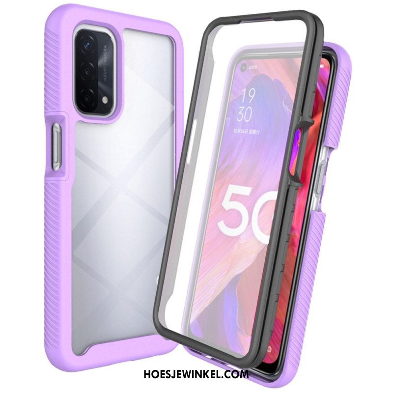 Hoesje voor Oppo A54 5G / A74 5G Bescherming Hoesje En Screenprotector