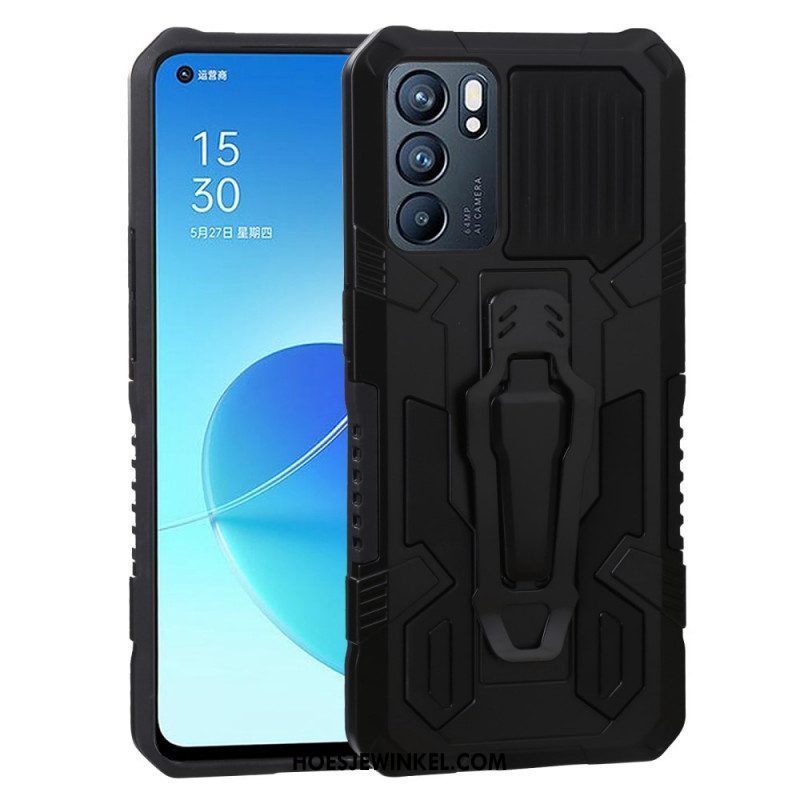 Hoesje voor Oppo Reno 6 5G Robot Met Riemclip