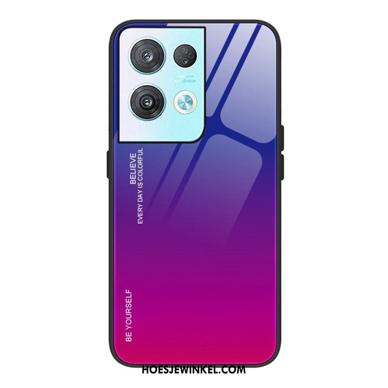 Hoesje voor Oppo Reno 8 Gehard Glas Wees Jezelf