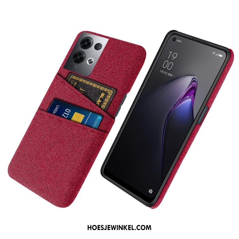 Hoesje voor Oppo Reno 8 Pro Doek Voor Kaarthouders