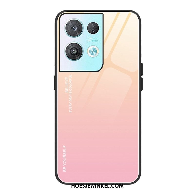 Hoesje voor Oppo Reno 8 Pro Geloof Gehard Glas