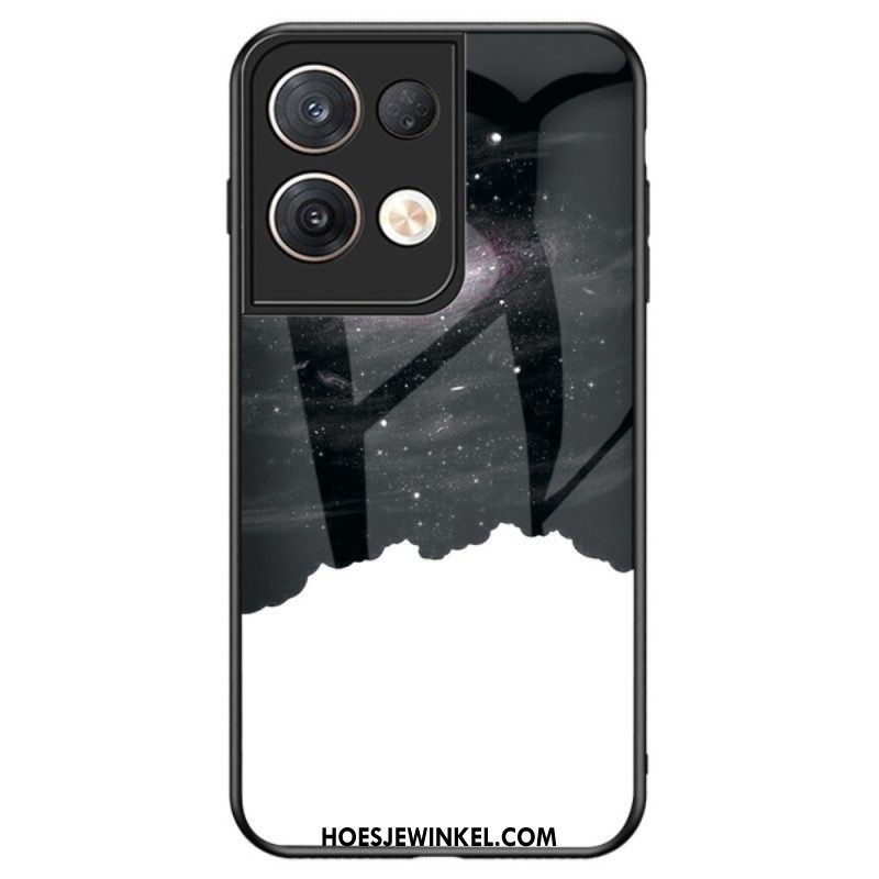 Hoesje voor Oppo Reno 8 Pro Patroon Van Gehard Glas