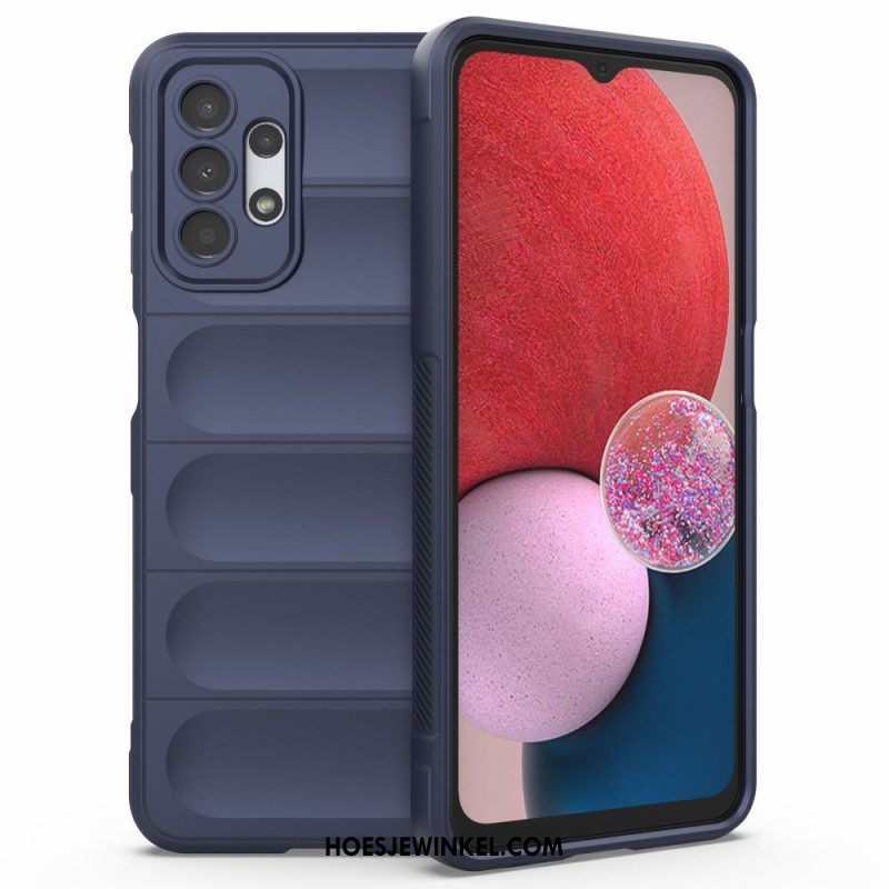 Hoesje voor Samsung Galaxy A13 Imitatielakleer Met Knoop