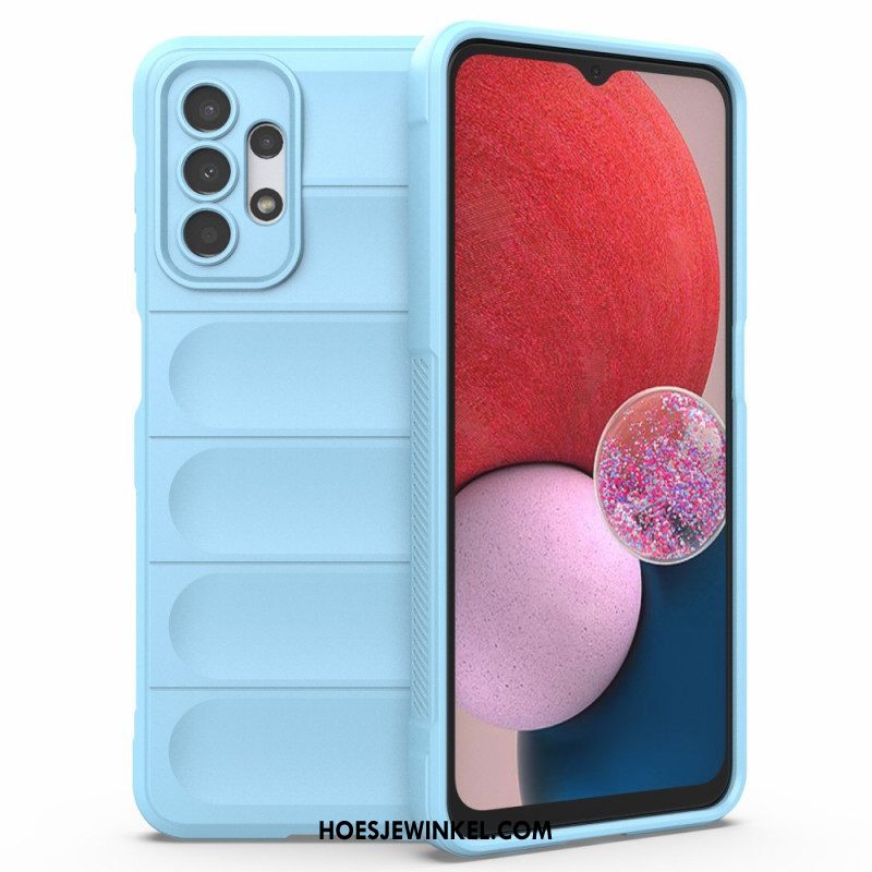 Hoesje voor Samsung Galaxy A13 Imitatielakleer Met Knoop